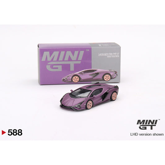 MiniGT Lamborghini Sian FKP 37 Matte Viola SE30 1:64 Diecast Model MGT00588-L