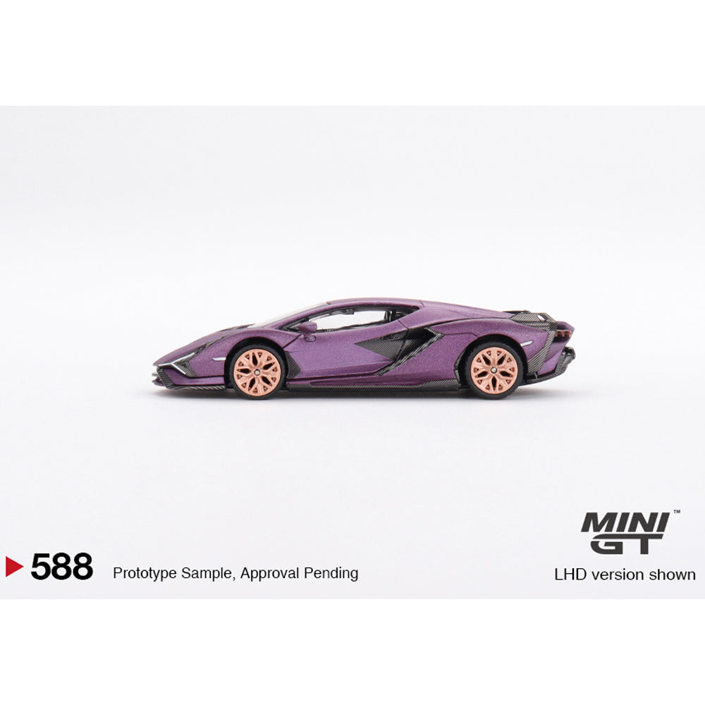 MiniGT Lamborghini Sian FKP 37 Matte Viola SE30 1:64 Diecast Model MGT00588-L