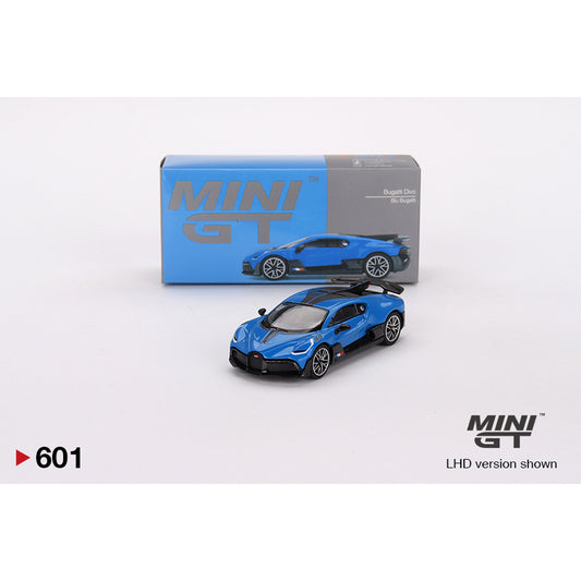 MiniGT 601 Bugatti Divo Blu Bugatti 1:64 Diecast Model