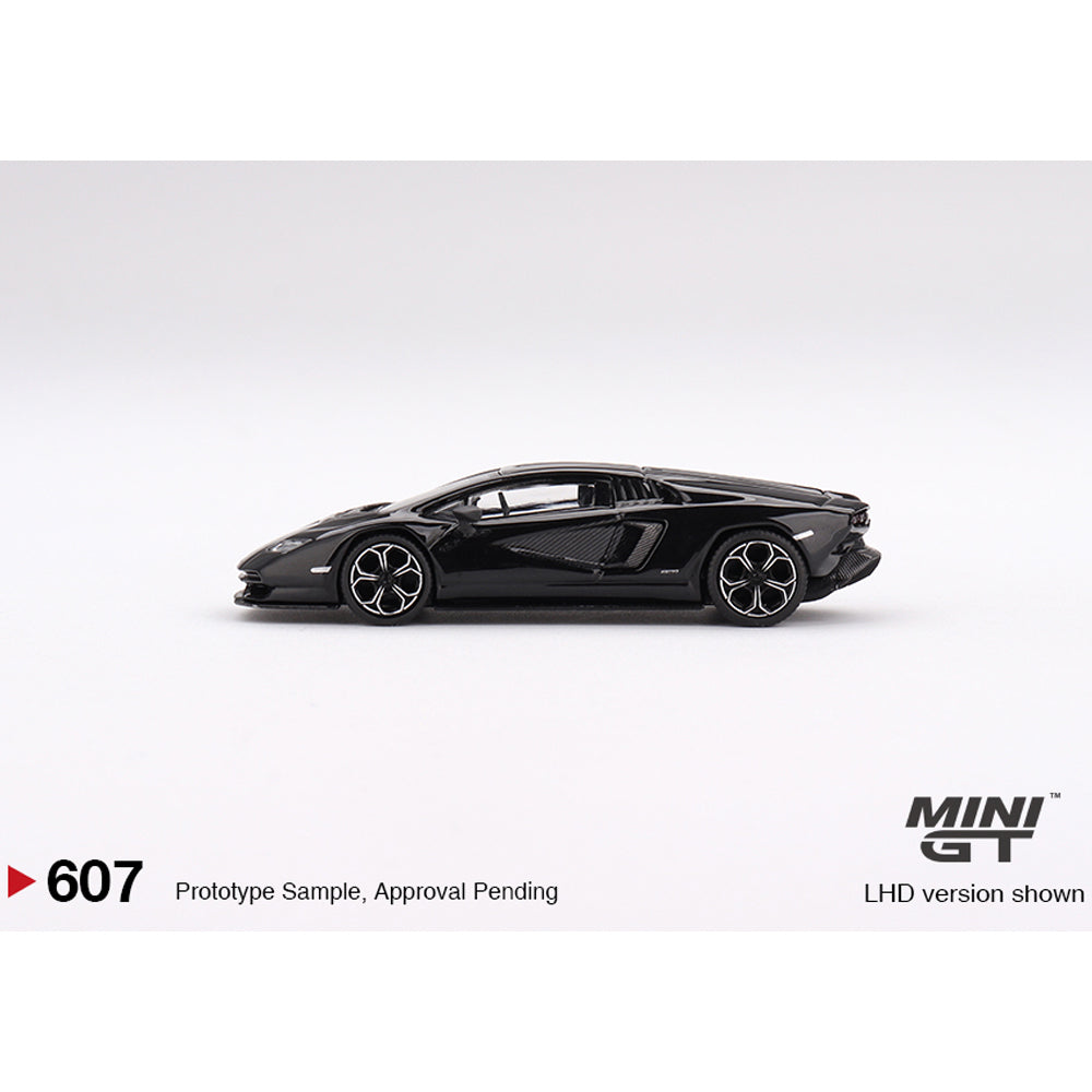 MiniGT Lamborghini Countach LPI 800-4 Nero Maia 1:64 Diecast Model MGT00607-L
