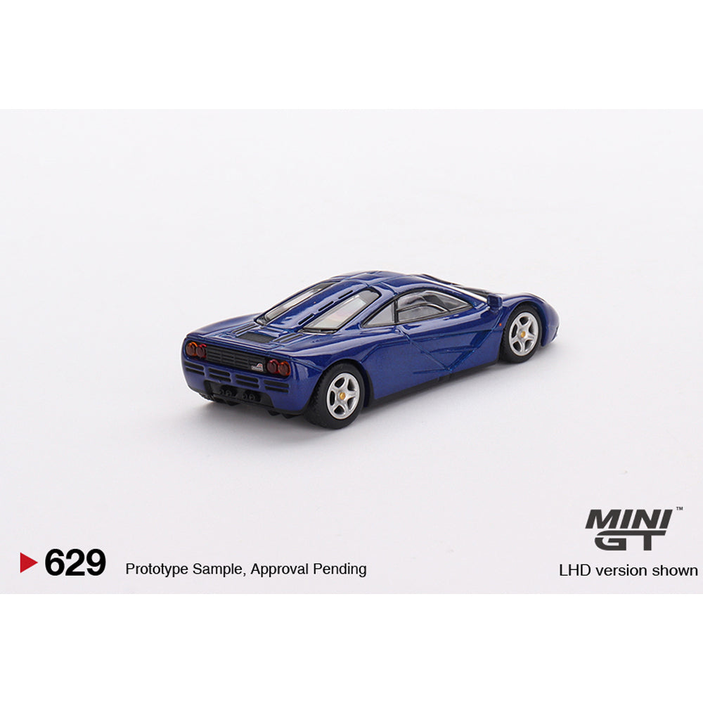 MiniGT McLaren F1 Cobalt Blue (LHD) 1:64 Diecast Model 629-L