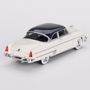 MiniGT Lincoln Capri 1954 Arctic White/Atlantic Blue 1:64 Diecast Model 631-L