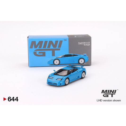 MiniGT 644 Bugatti EB110 GT Blu Bugatti 1:64 Diecast Model