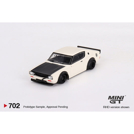MiniGT Nissan Skyline Kenmeri Liberty Walk White 1:64 Diecast Model 702-R