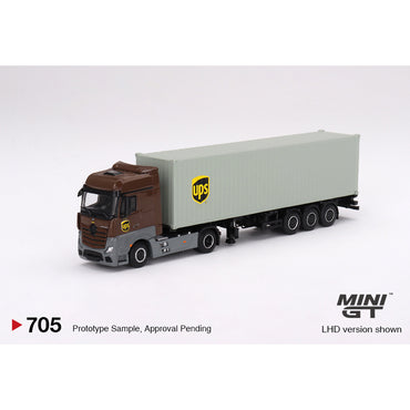 MiniGT UPS Mercedes-Benz Actros w/40ft Container 705-L