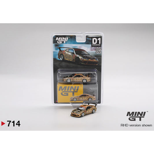 MiniGT Nissan Silvia (S15) Top Secret D1GP 1:64 Diecast Car 714-BL