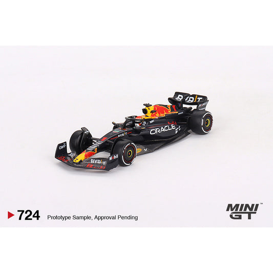 MiniGT Oracle Red Bull Racing RB19 #1 Verstappen '23 Bahrain GP 1:64 Model 724-L