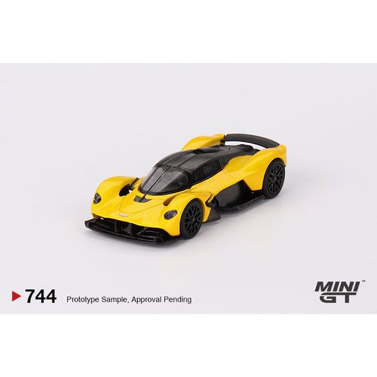 MiniGT Aston Martin Valkyrie Sunburst Yellow 1:64 Diecast Model 744-L