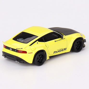 MiniGT Nissan Z Pandem Ikazuchi Yellow 1:64 Diecast Model 752-L