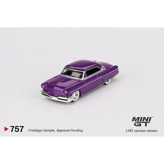 MiniGT Lincoln Capri Hot Rod 1954 Purple Metallic 1:64 Diecast Model 757-L