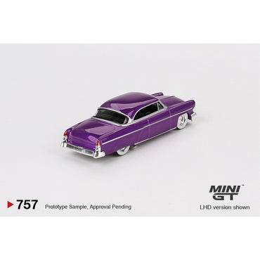 MiniGT Lincoln Capri Hot Rod 1954 Purple Metallic 1:64 Diecast Model 757-L