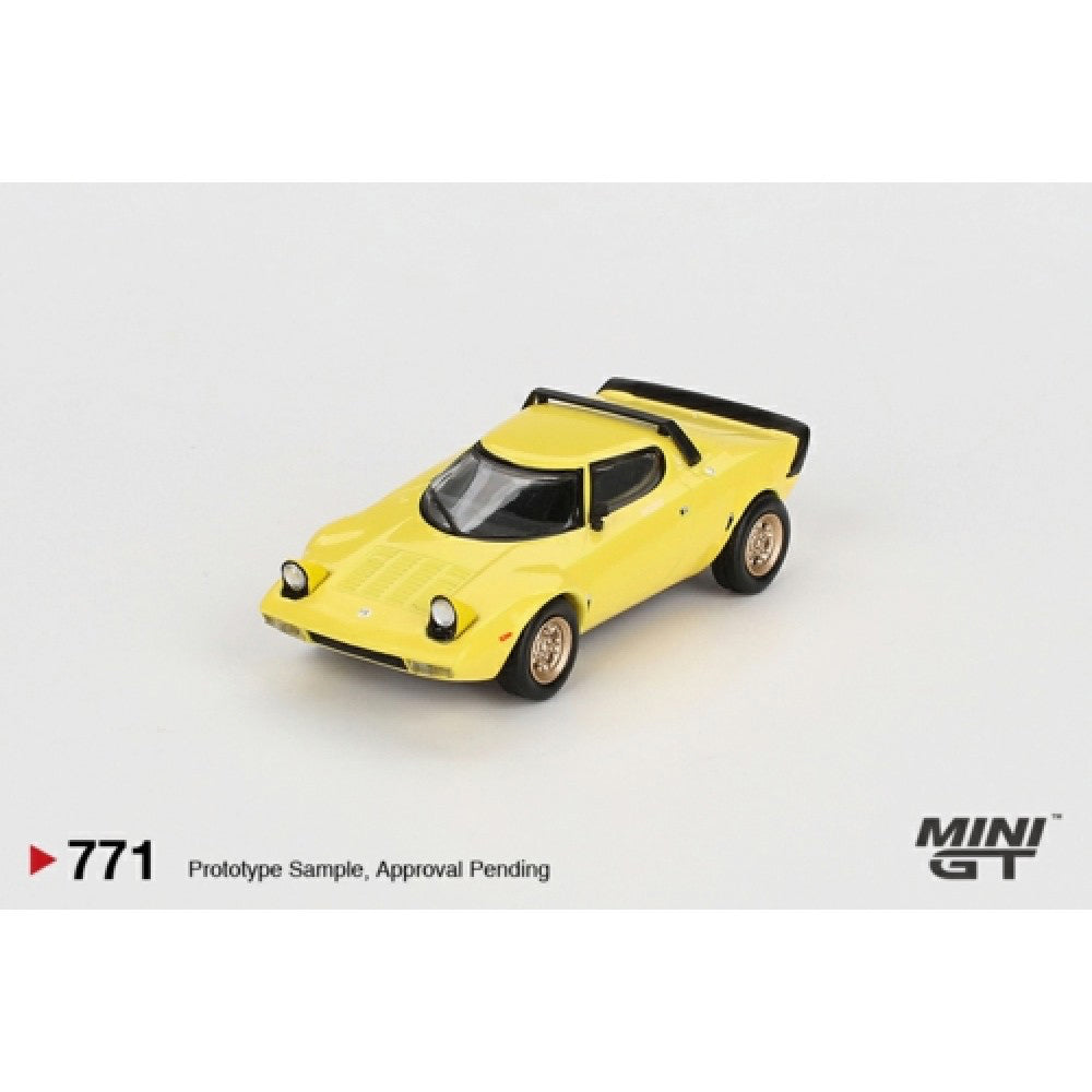 MiniGT Lancia Stratos HF Stradale Giallo Fly 1:64 Diecast Model 771-L