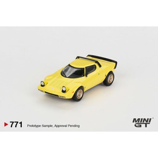 MiniGT Lancia Stratos HF Stradale Giallo Fly 1:64 Diecast Model 771-L