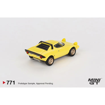MiniGT Lancia Stratos HF Stradale Giallo Fly 1:64 Diecast Model 771-L