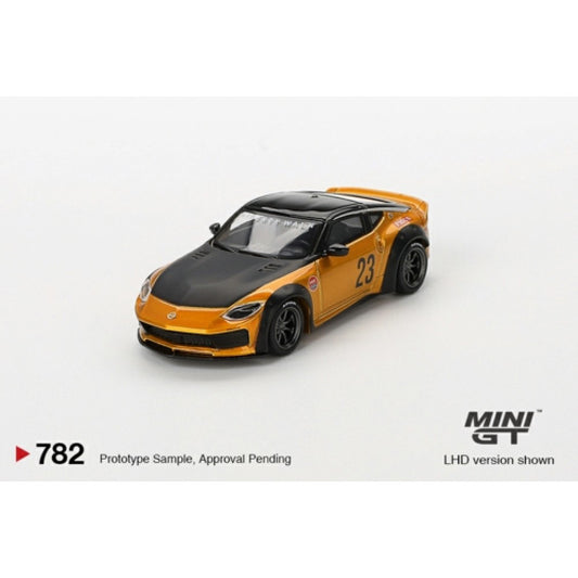 MiniGT Nissan Z LB Nation Works LB Gold 1:64 Diecast Model 782-R