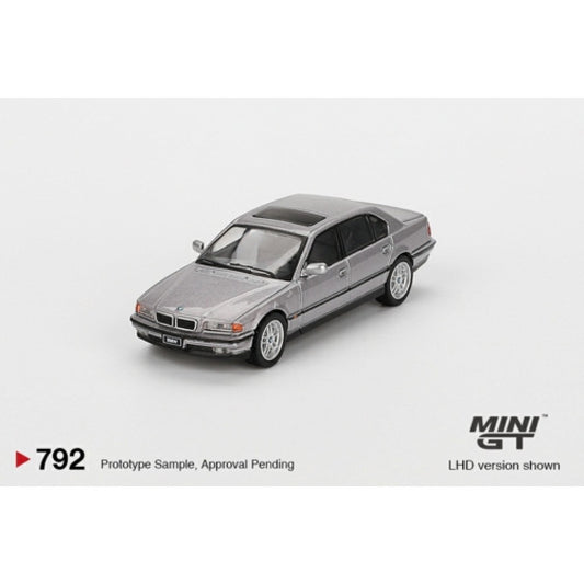 MiniGT BMW 750IL Aspen Silver Metallic 1:64 Diecast Model 792-R
