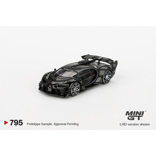 MiniGT Bugatti Vision Gran Turismo Black 1:64 Diecast Model 795-L