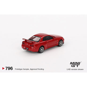 MiniGT Nissan Skyline GT-R (R34) V-Spec Active Red 1:64 Diecast Model 796-R