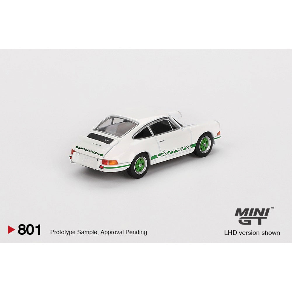 MiniGT Porsche 911 Carrera RS 2.7 Grand Prix White 1:64 Diecast Model 801-R