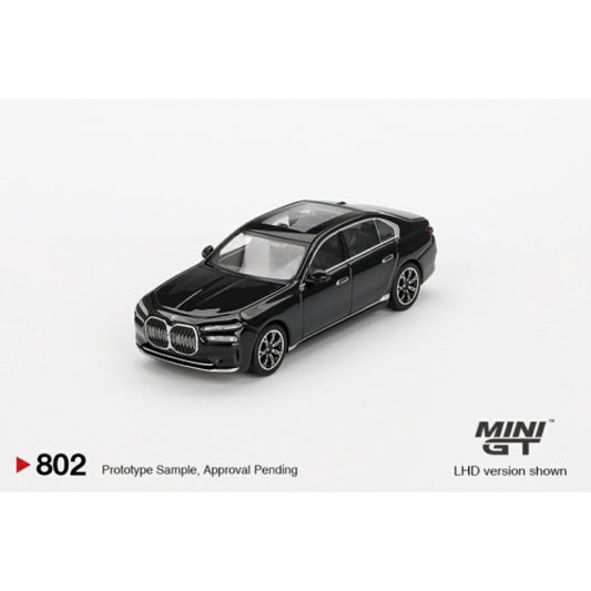 MiniGT BMW I7 eDrive50 Black Sapphire 1:64 Diecast Model 802-L