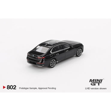 MiniGT BMW I7 eDrive50 Black Sapphire 1:64 Diecast Model 802-L