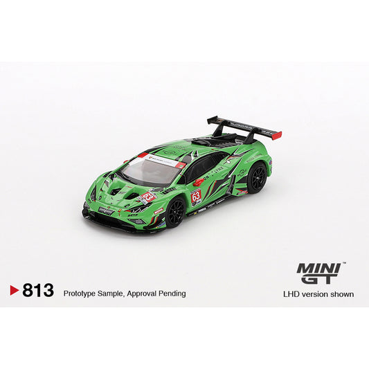 MiniGT Lamborghini Huracan GT3 EVO2 Iron Lynx IMSA 2023 1:64 Diecast Model 813-L