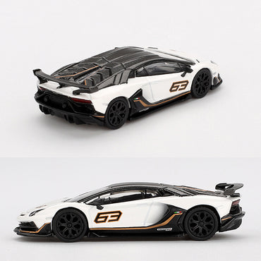 MiniGT Lamborghini Aventador SVJ 63 Bianco Asopo 1:64 Diecast Car No.842