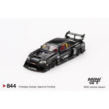 MiniGT Nissan LB-ER34 Super Silhouette SKYLINE Black 1:64 Diecast Model 844