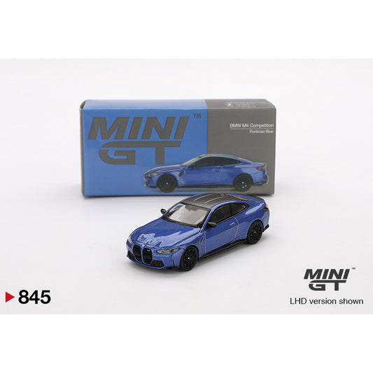 MiniGT BMW M4 Competition (G82) Portimao Blue 1:64 Diecast Model 845