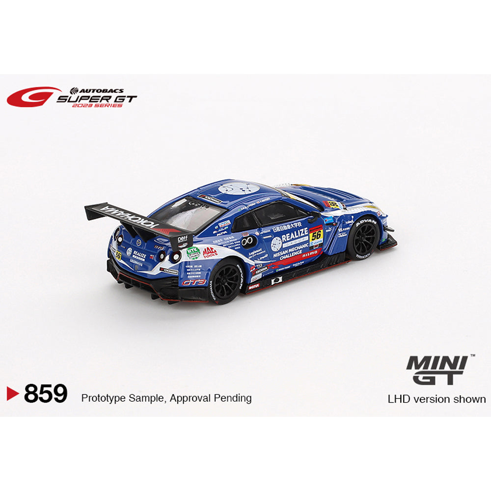MiniGT Nissan GT-R NISMO GT3 #56 REALIZE NISSAN '23 SUPER GT 1:64 Car 859-BL