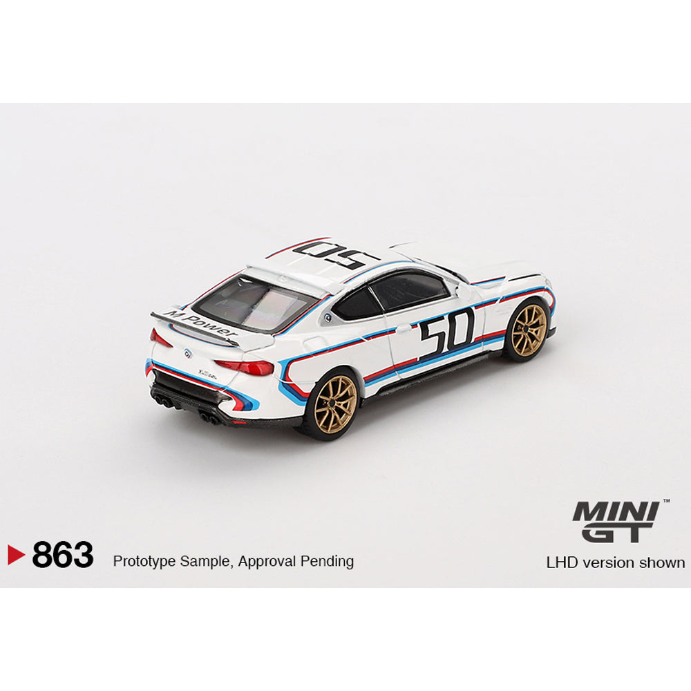 MiniGT BMW 3.0 CSL White 1:64 Diecast Car 863-R