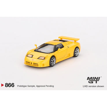 MiniGT Bugatti EB110 Super Sport Giallo Bugatti 1:64 Diecast Model (Blister)
