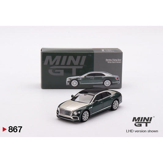 MiniGT Bentley Flying Spur White Sand Verdant 1:64 Diecast Model 867