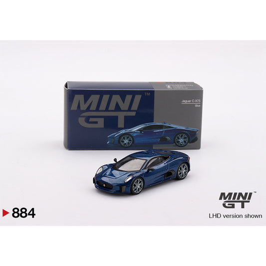 MiniGT Jaguar C-X75 Blue 1:64 Diecast Car 884-L