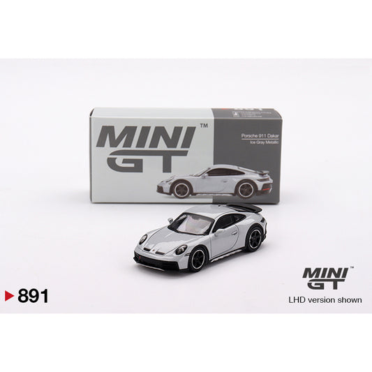 MiniGT Porsche 911 Dakar Ice Gray Metallic 1:64 Diecast Car 891-L