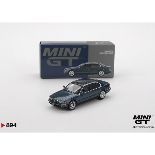 MiniGT BMW 750IL Sorrento Blue Metallic 1:64 Diecast Car 894