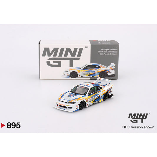 MiniGT Nissan LB-Super Silhouette S15 Silvia #555 2023 Formula Drift 1:64 895-BL
