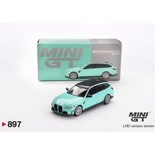 MiniGT BMW M3 M Performance Touring Mint Green 1:64 Diecast Car 897