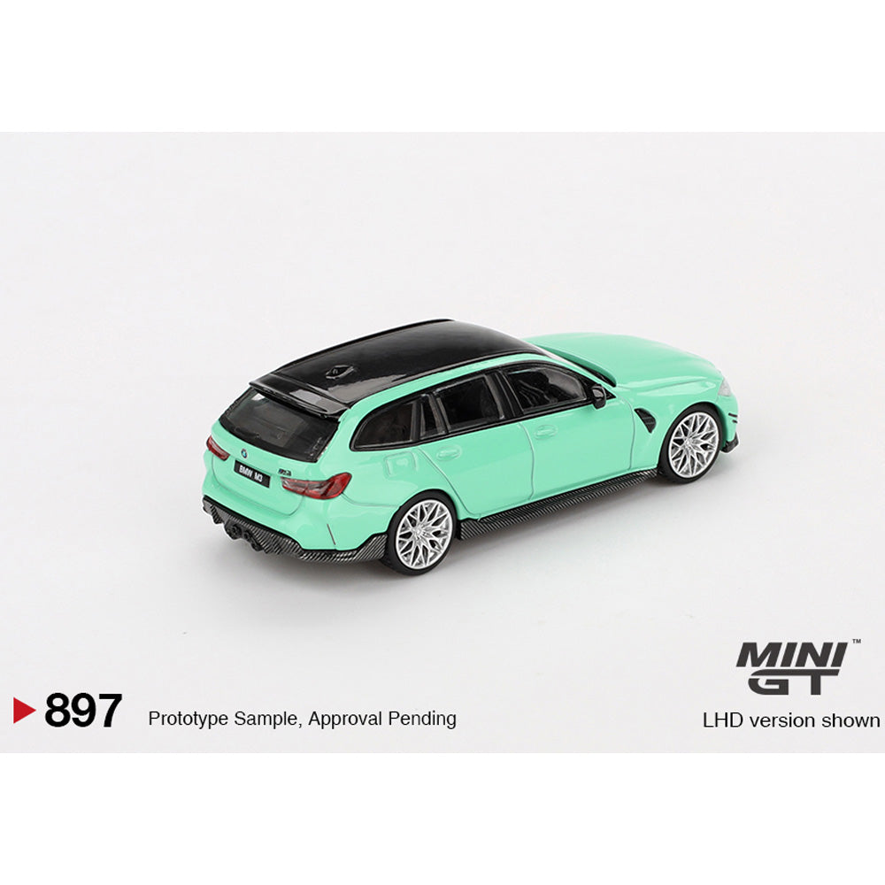 MiniGT BMW M3 M Performance Touring Mint Green 1:64 Diecast Car 897