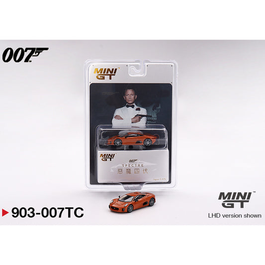 MiniGT 007 Jaguar C-X75 Spectre Chinese Poster Design 1:64 Diecast Car 903-007TC