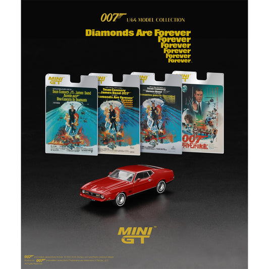 MiniGT x 007 Diamonds are Forever Ford Mustang Mach 1 - 1:64 Japanese Blister
