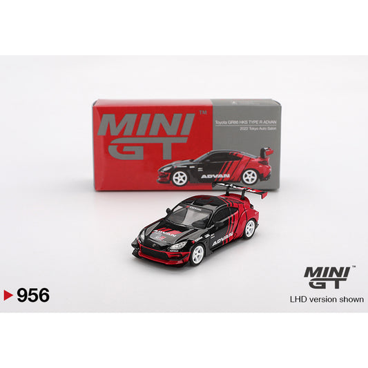 MiniGT Toyota GR86 HKS TYPE R ADVAN 2022 Tokyo Auto Salon 1:64 Diecast Car 956-R