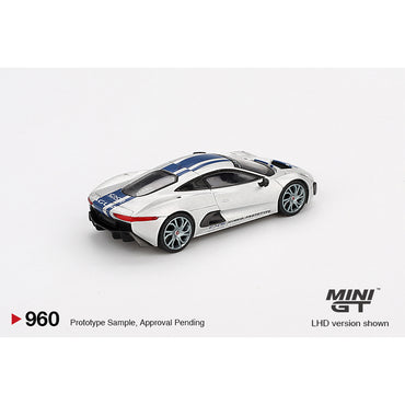 MiniGT Jaguar C-X75 Silver 1:64 Diecast Car 960