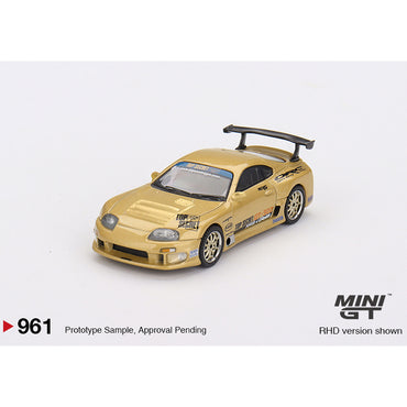 MiniGT Toyota Supra (A80) Top Secret GT-300 Gold 1:64 Diecast Car 961-R