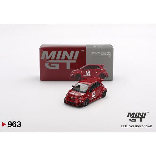 MiniGT LB-WORKS x Abas Works ABARTH 595 Red 1:64 Diecast Car 963-R