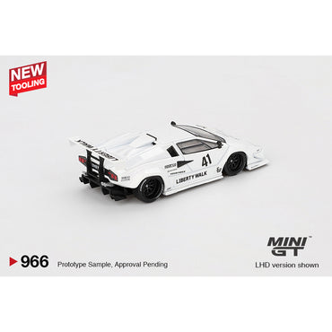 MiniGT Lamborghini Countach LB-WORKS White 2024 Tokyo Auto Salon 1:64 Car 966