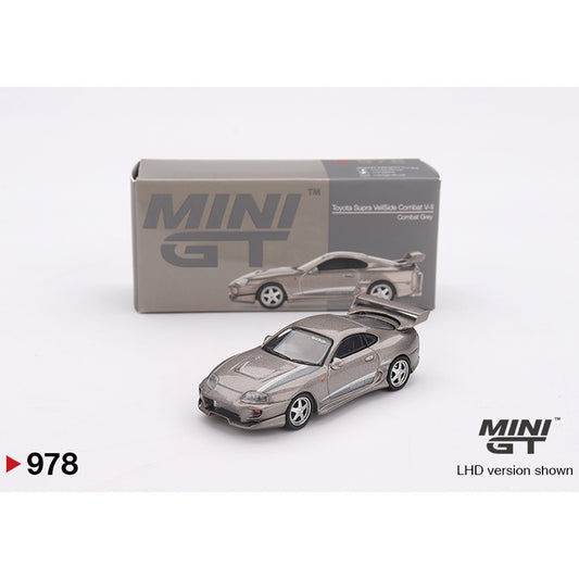 MiniGT Toyota Supra VeilSide Combat V-II Combat Grey 1:64 Diecast Car 978-R