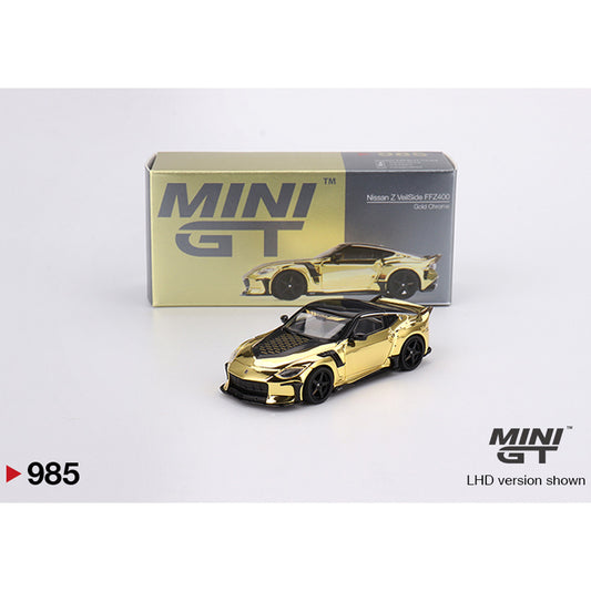 MiniGT Nissan Z VeilSide FFZ400 Gold Chrome 1:64 Diecast Car 985