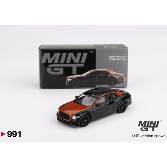 MiniGT Bentley Flying Spur Orange Flame/Onyx 1:64 Diecast Car 991