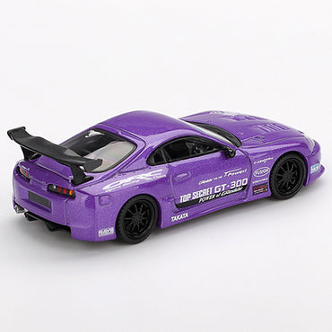 MiniGT Toyota Supra (A80) Top Secret GT-300 Purple 1:64 Diecast Car 1067